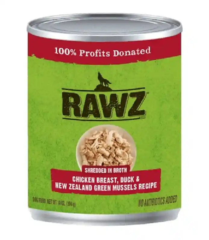Rawz Dog Shred Ckn Duck 14-oz