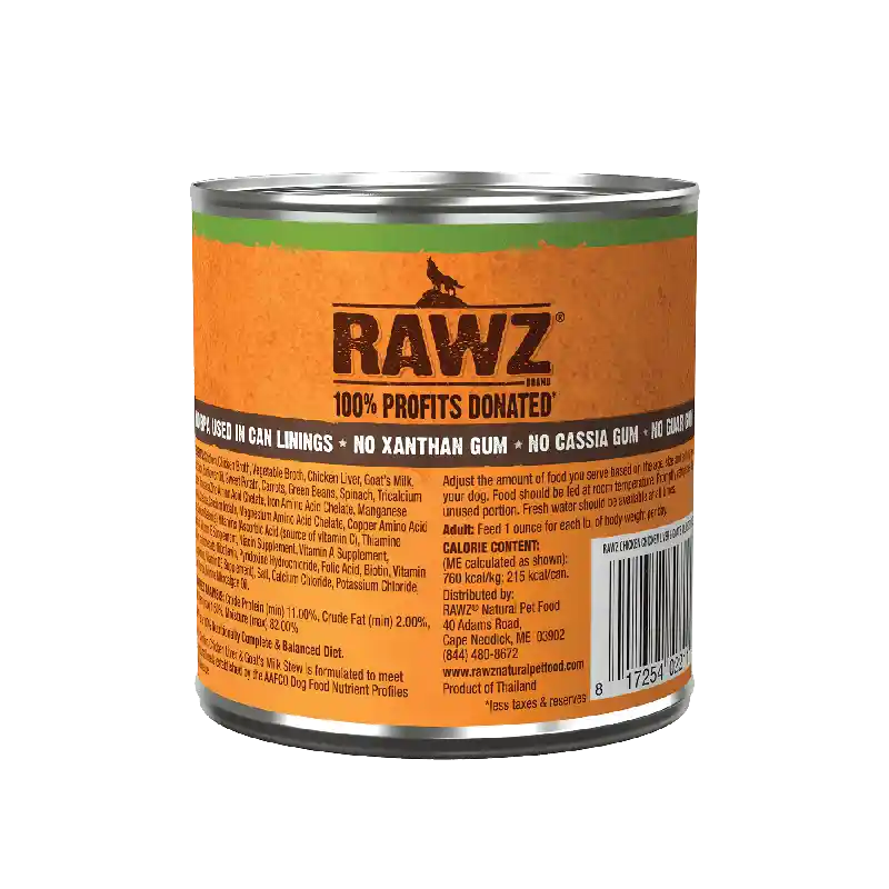 Rawz Dog Chicken, Liver & Goat's Milk Stew 10oz